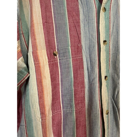 Chaps Ralph Lauren 90’s Button Down Short Sleeve Oxford Style‎ Shirt Men’s Large - Picture 6 of 9